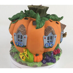 PARTYLITE Pumpkin House Harvest Tealight Candle Holder Mouse Thanksgiving